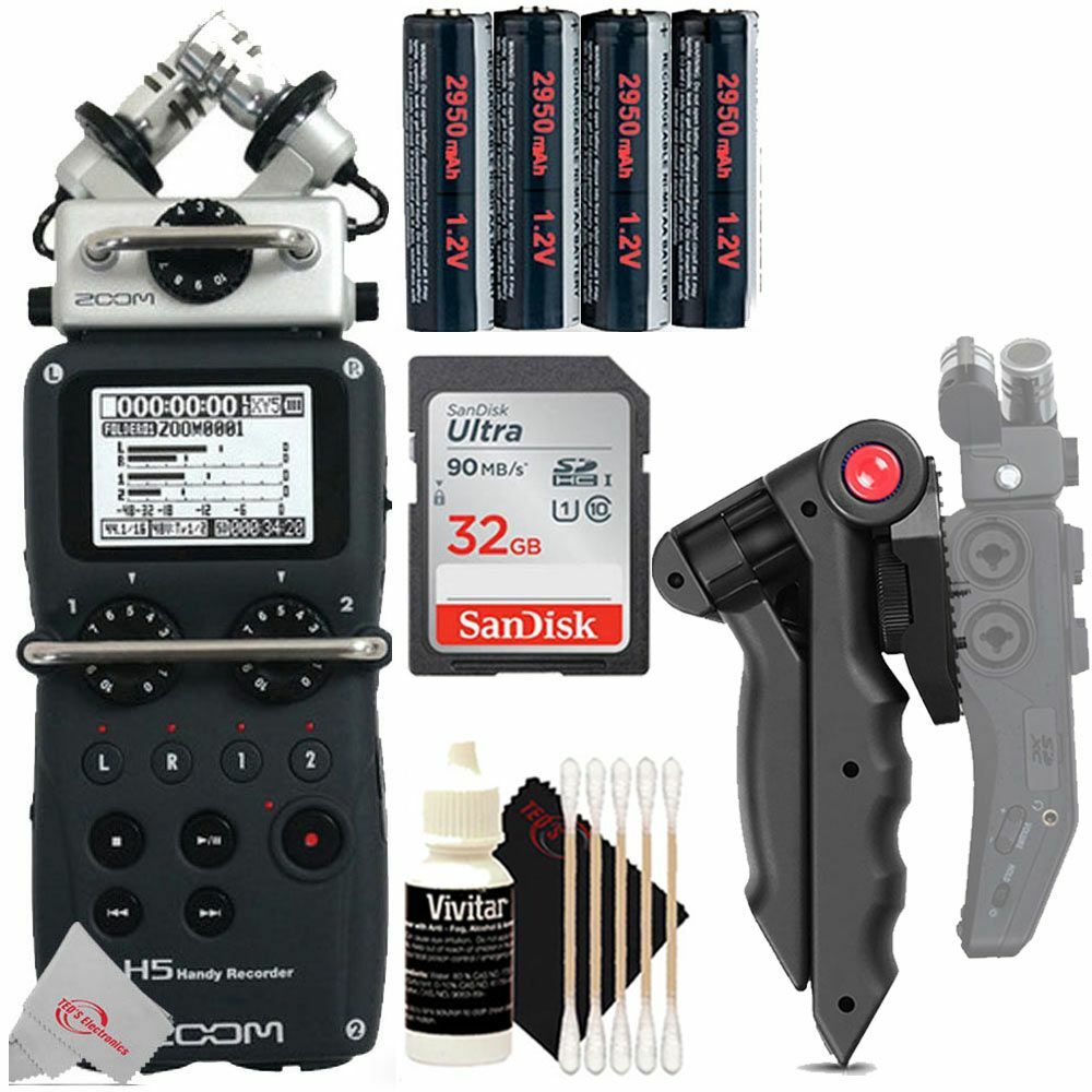 Zoom H5 4-Input / 4-Track Portable Handy Recorder + Essential Accessory Kit