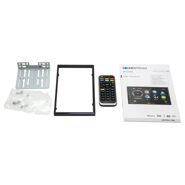 Soundstream 2 Double Din Android Auto CarPlay Bluetooth Car Player VRCPAA-70M