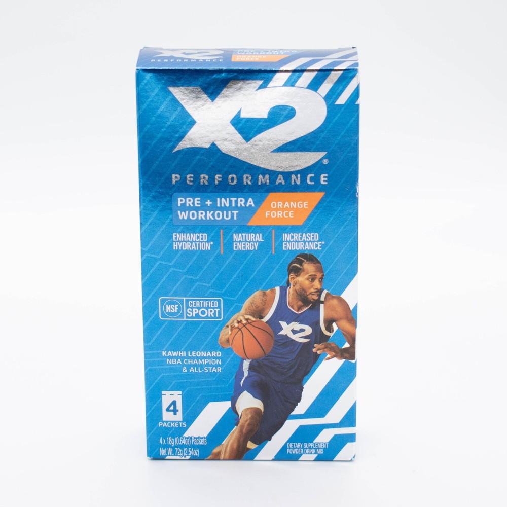 Performance Pre + Intra Workout Powder Orange Force Drink Mix Packets
