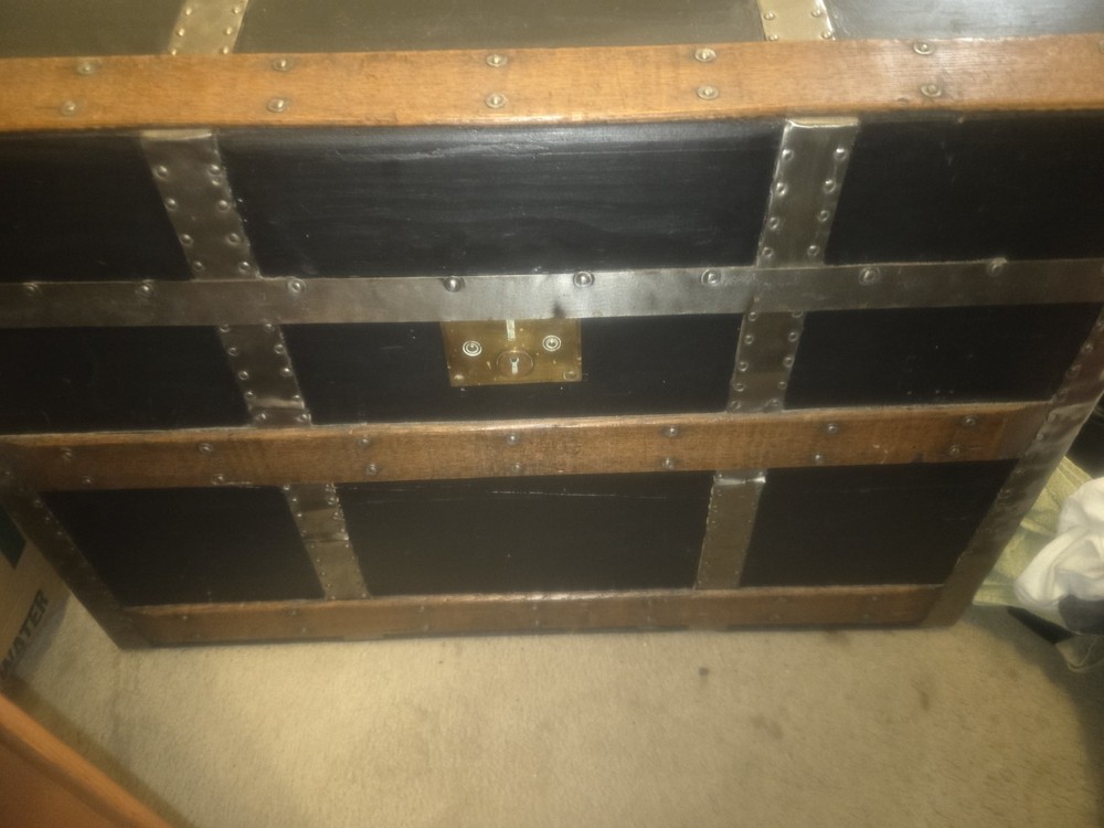 Antique Round Top Trunk