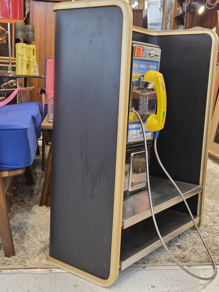 Vintage 1998 payphone And Booth