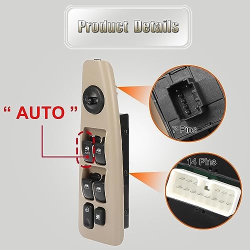 Front Left Power Auto Window Switch Driver Compatible with 2004 93570-2F200