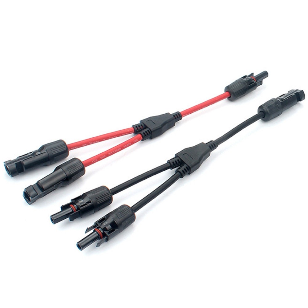 2Pack Y Branch Parallel Connection 20A 1000V Electrical Solar Connector Cable