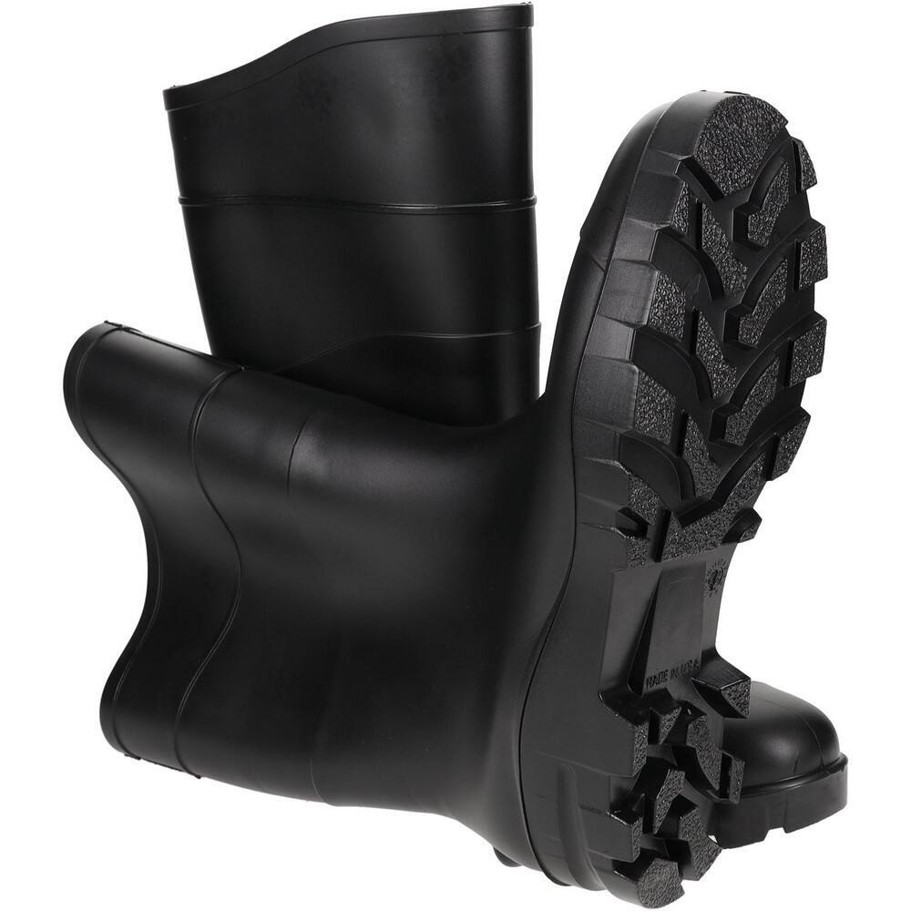 PRO-SAFE Unisex Size 12 Medium Width Steel Work Boot Black, PVC Upper, 13" Hi...