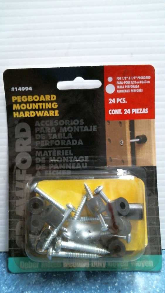Crawford Pegboard Mounting Hardware 24 pcs.  (14994)  FS