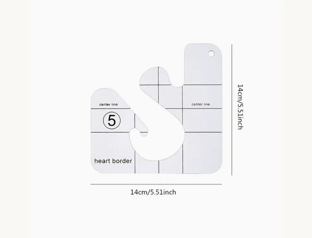 11 Pc Acrylic Quilting Template Ruler DIY sewing Patchwork Kit