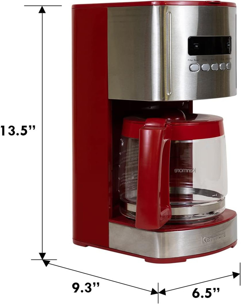 40707 12 Cup Programmable Coffee Maker in Red