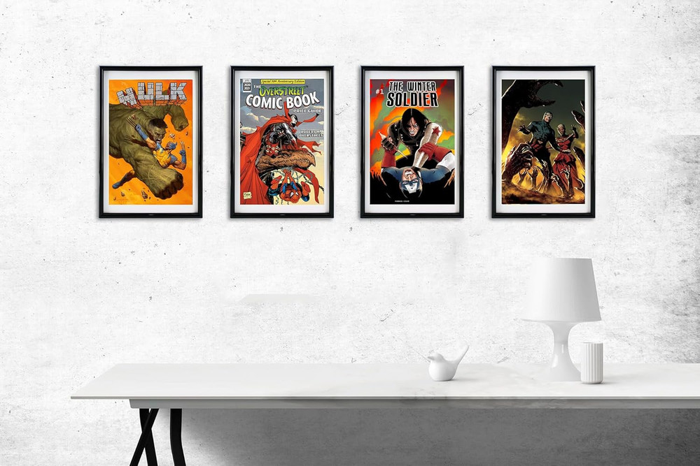 Comic Book Frame, 8 Pack, UV Protection,White Mat, Fits Current Comics up to 6 3