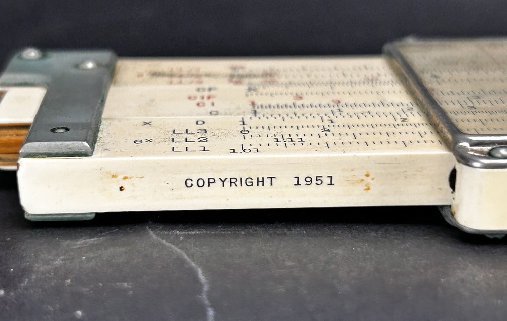 Vintage Post Versalog 1460 Slide Rule with Leather Case