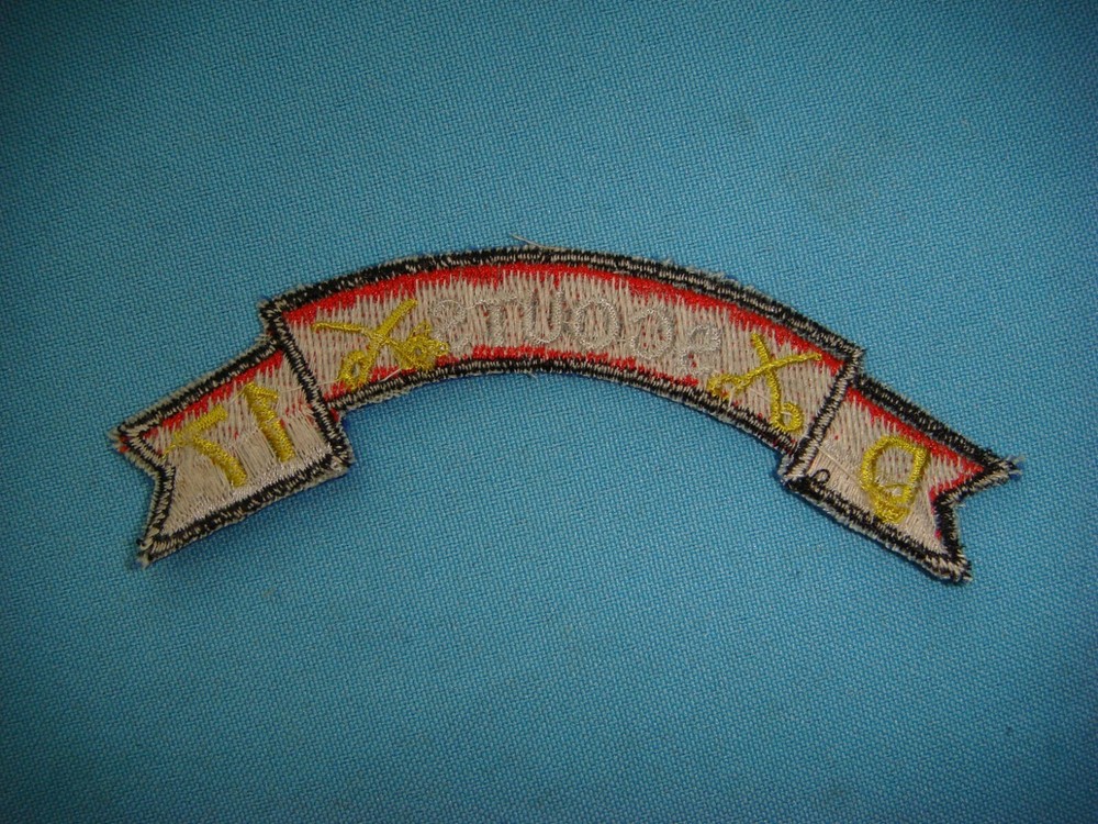 VIETNAM WAR SCROLL PATCH, US D TROOP SCOUTS 17th CAVALRY REGIMENT