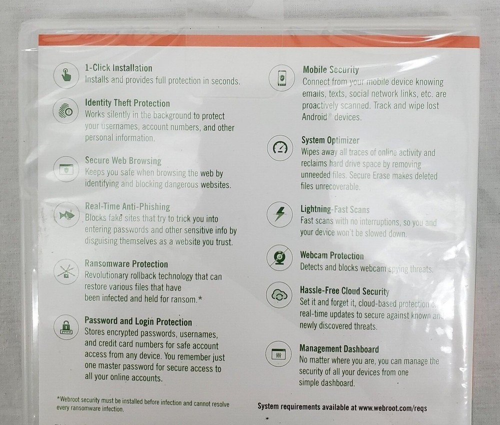 Webroot Secure Anywhere Internet Security 3 Devices (NOS)