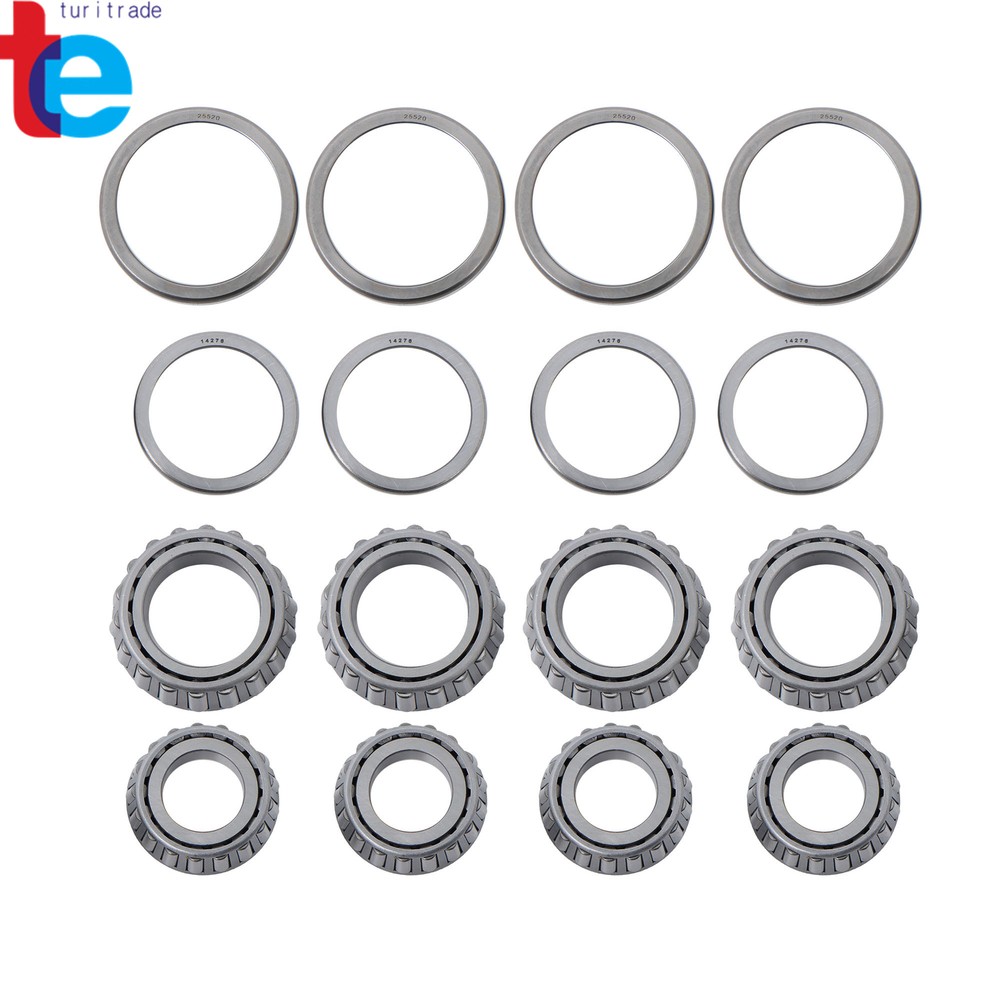 For 5200-7000lbs Axles 4Sets Trailer Hub Wheel Bearing Replace Kit 25580 14125A