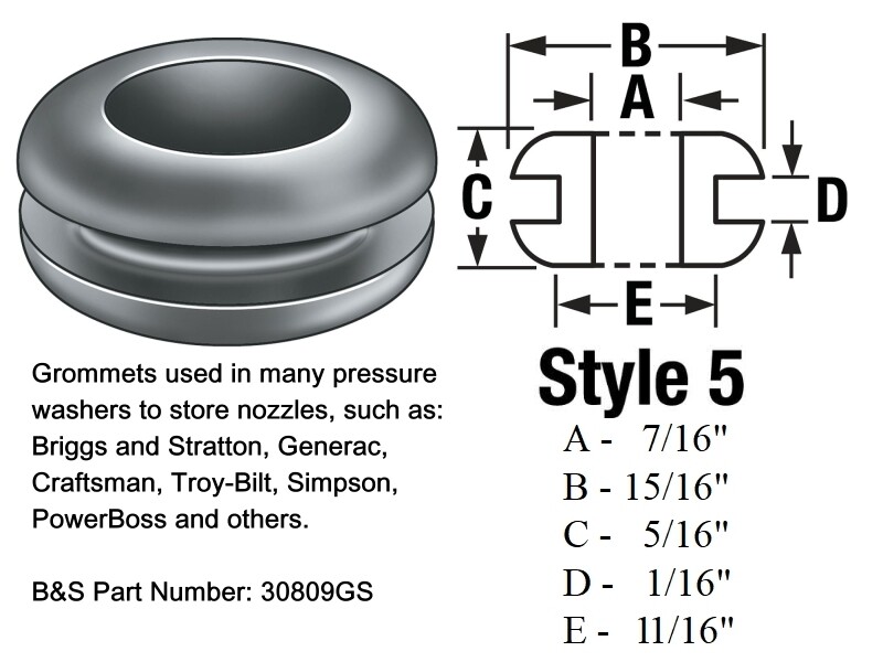 5-Pack Pressure Washer Nozzle Grommets   5-Pack