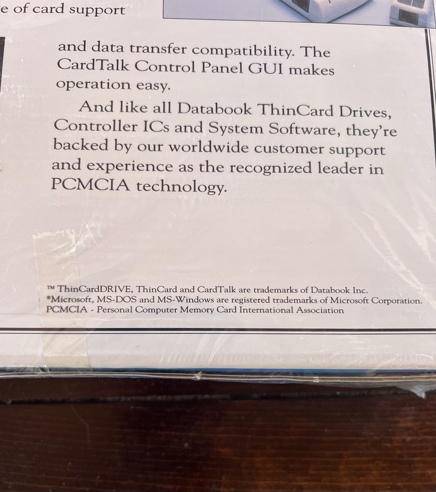 Data Book Internal Thin-card Drive PC Card Read/Writer New Sealed