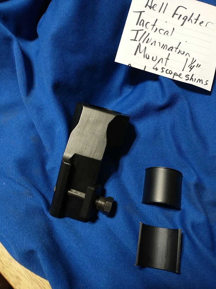 HELLFIGHTER TACTICAL ILLUMINATION MOUNT & SHIMS 1 1/4" RING FLASHLIGHT MOUNT