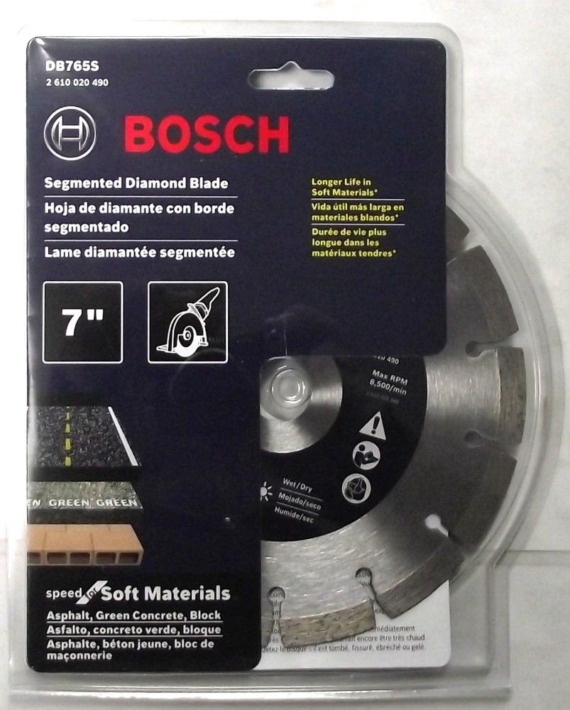 Bosch DB765S 7" Soft Material Segmented Diamond Saw Blade  7/8" Arbor