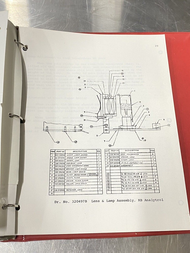 Beckman Analytrol Electrophoresis Densitometer - Users Guide / Instruction Book