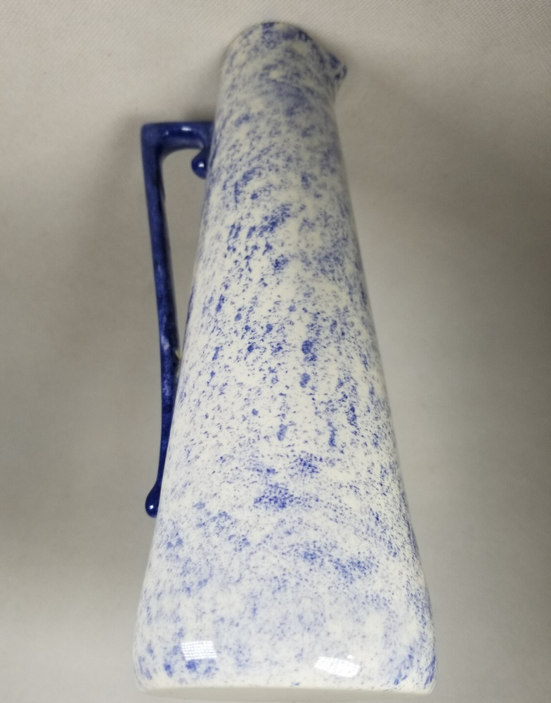 Blue & White Spongeware Stoneware Pitcher