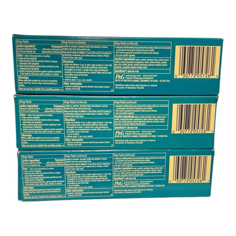 (3) Crest Pro-Health Sensitive & Enamel Shield Paste Toothpaste 4.3oz 03/2027+