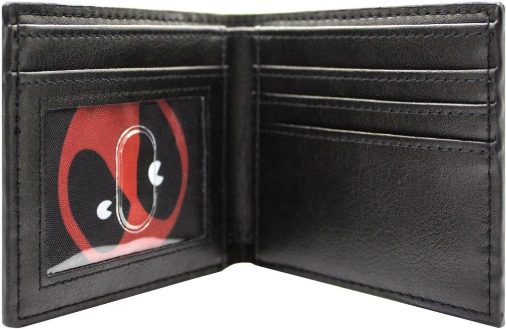 NEW MARVEL DEADPOOL BI FOLD WALLET RED SUPERHERO BLACK | BI-FOLD| DEAD POOL