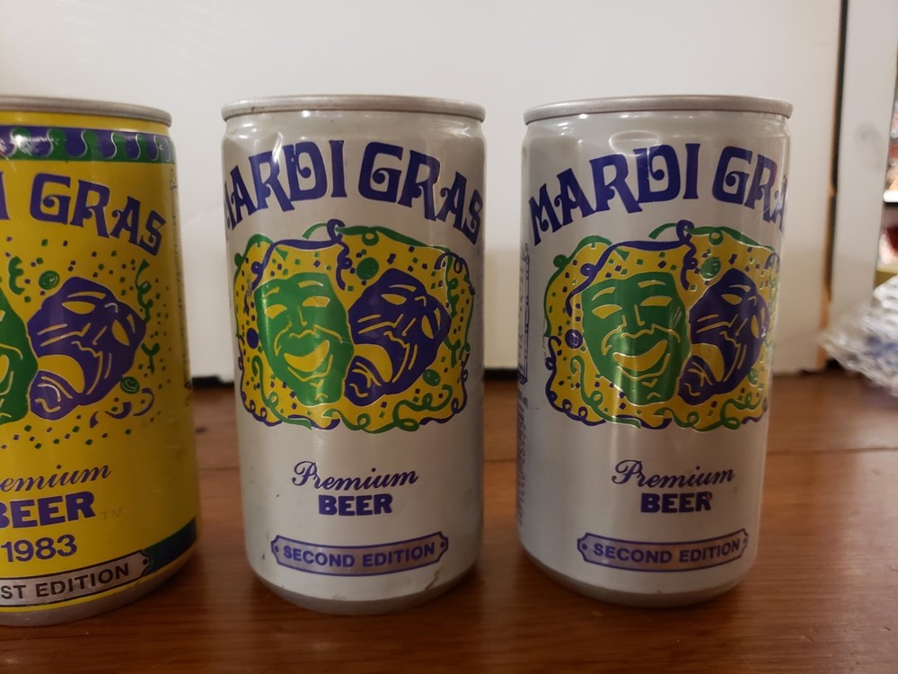1983 Vintage Mardi Gras Premium Beer First & Second Edition 4 Pack