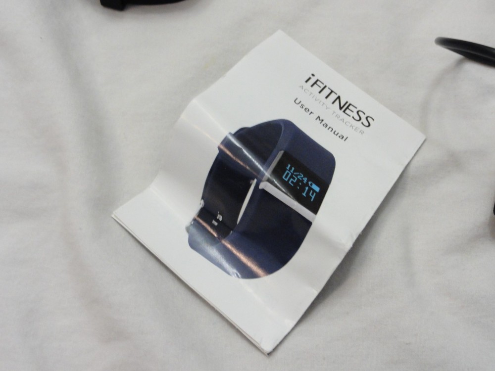 iFitness activity tracker ~ Purple & Black Band ~ Open Package