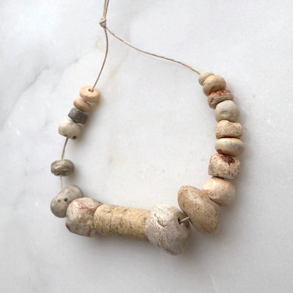 Ancient Djenne Quartz Stone Beads 18 beads