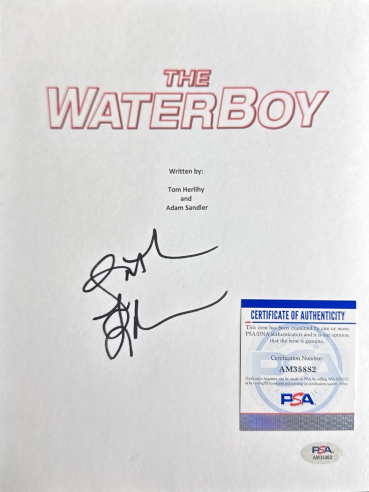 Jonathan Loughran Signed 8x10 Waterboy Script Cover Only PSA AM35882