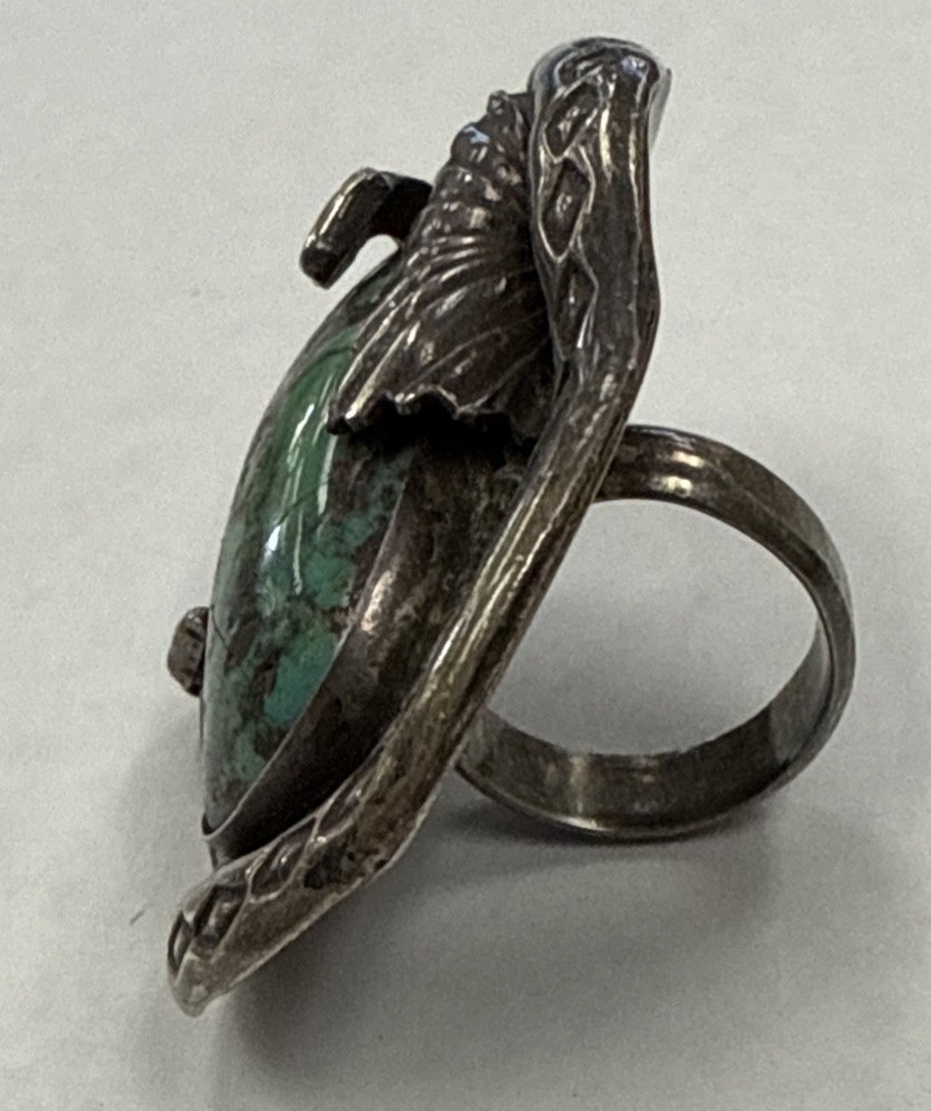 Hopi Native American Turquoise Ring Size 8