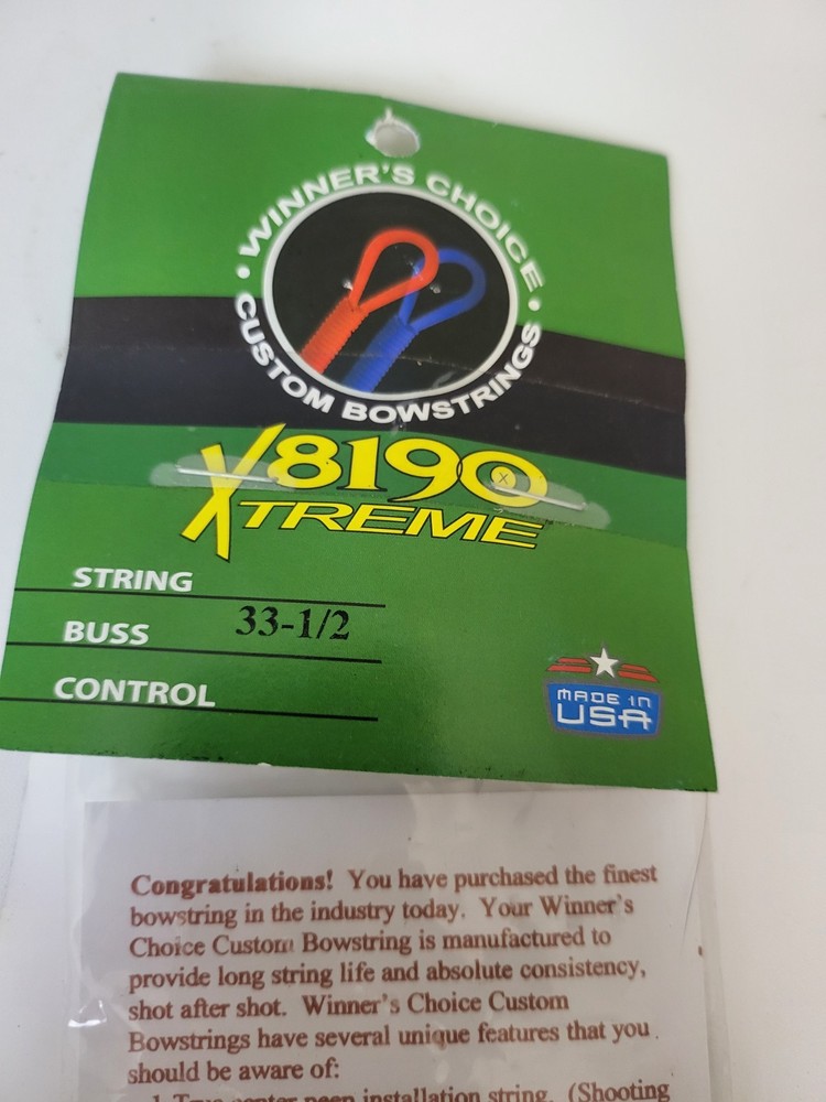 Bow String Winner's Choice X8190 Switchback XT 24 Strand 33 1/2 Buss