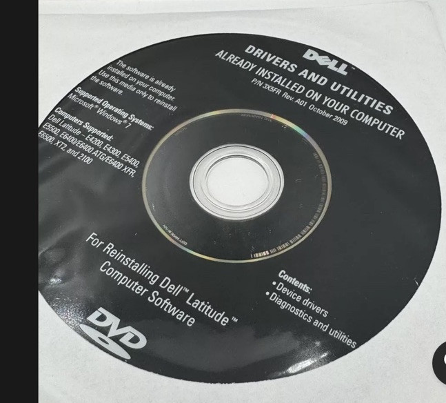 Dell Drivers and Utilities Reinstalling Computer Software 2009 Serial Numbers