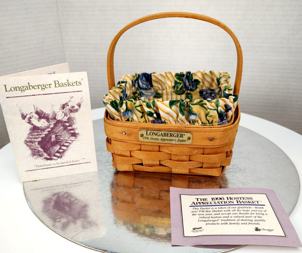 Longaberger 1996 Sm Hostess Appreciation Combo w/ Certificate Basket Video