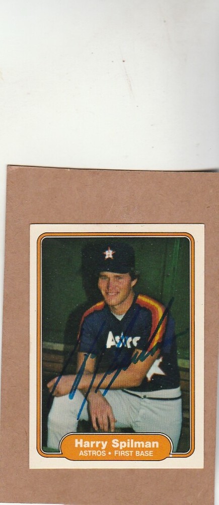 1982 Fleer # 233 Harry Spilman   - Autographed card