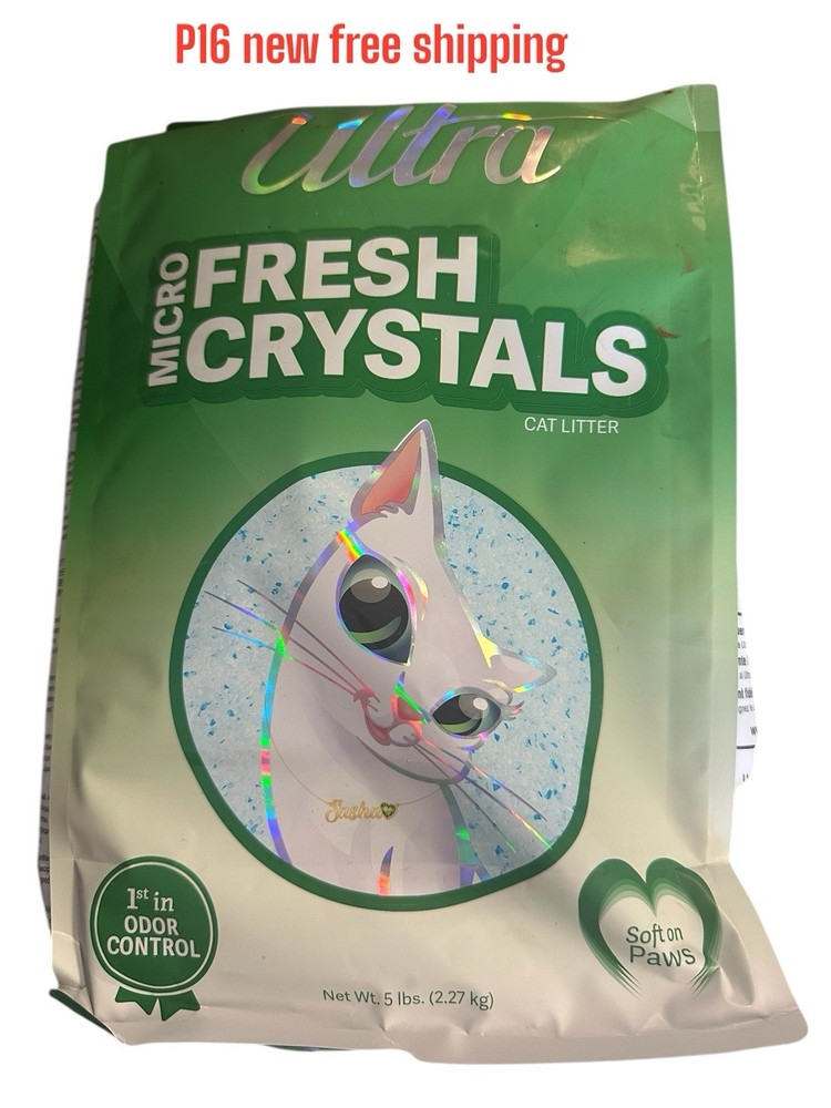 Fresh Scented Micro Crystals Premium Cat Litter - 99.9% Dust Free, Soft