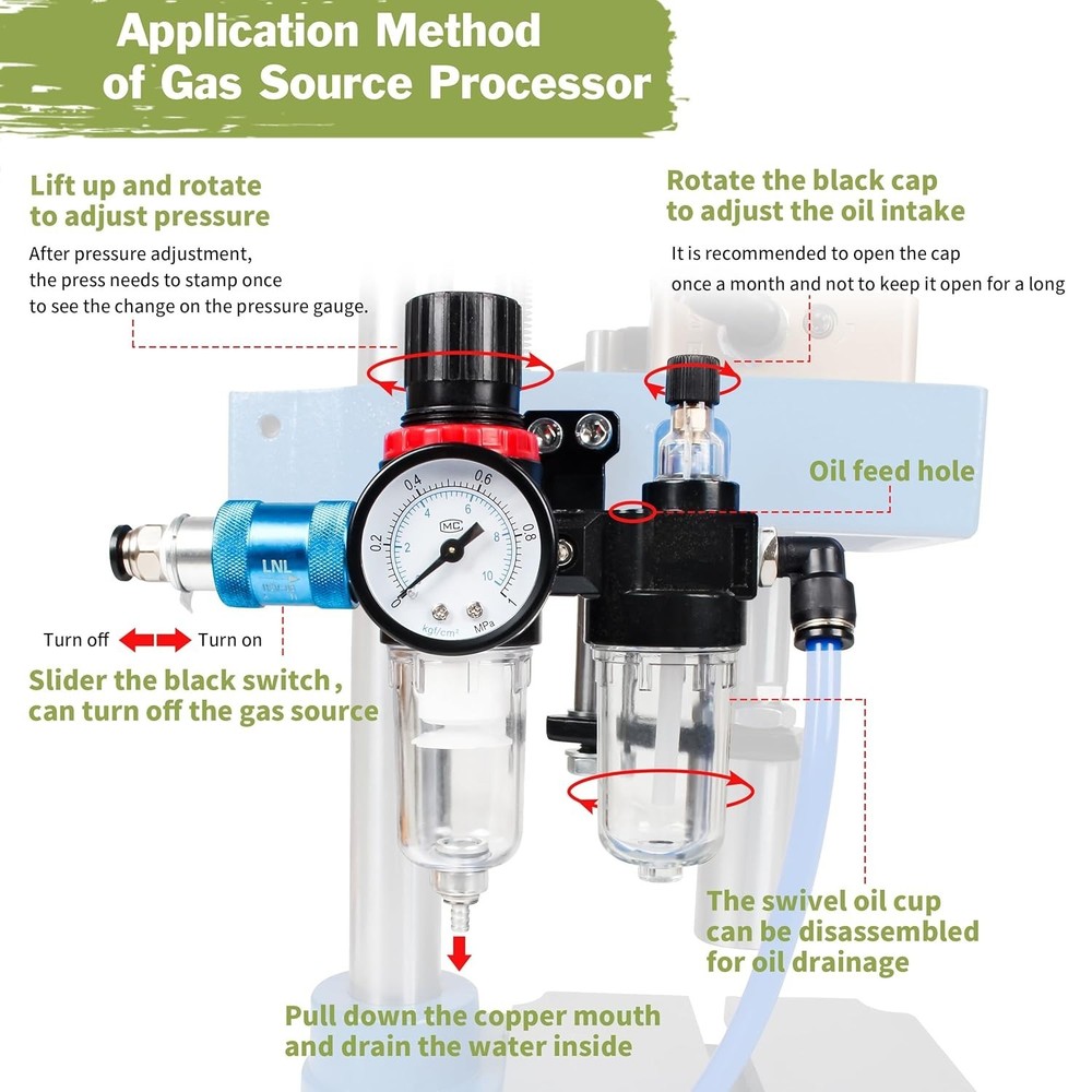 STL-63 110V Pneumatic Punch Press Machine with Controller and Double Button, ...