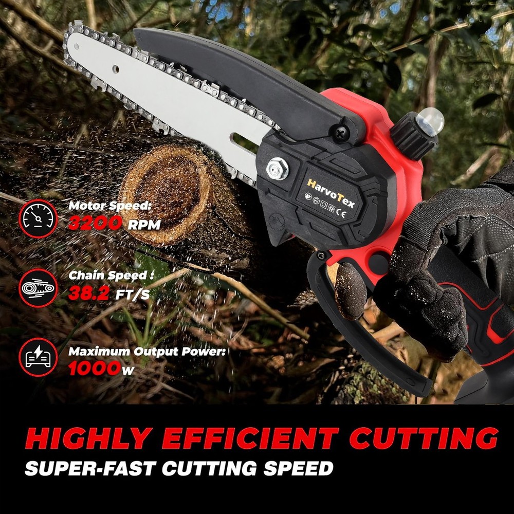 Mini Chainsaw for Milwaukee 18V Battery,6 inch Cordless Pruning Chainsaw Tools