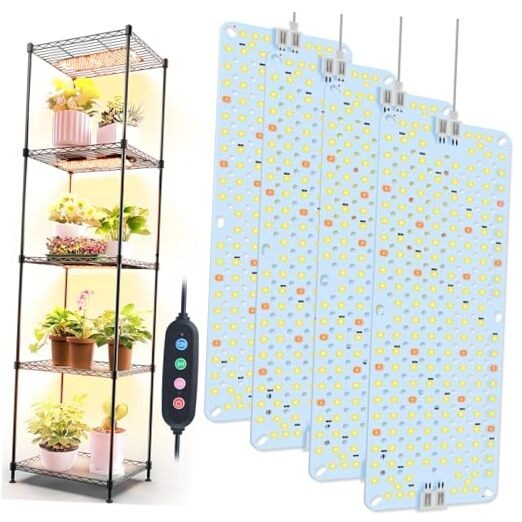 4Panel Grow Lights for Indoor Plants, Seed Starting, Panel Grow Light(4Pack)