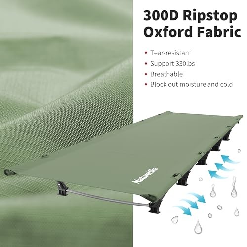 GreenWild Camping Cot, Ultralight Folding Backpacking Cot, 60-Second Easy Set