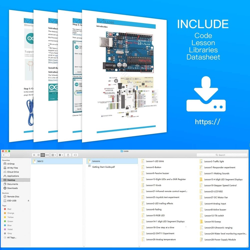 Starter Kit Compatible with Arduino Projects with Microcontroller, LCD1602 Mo...