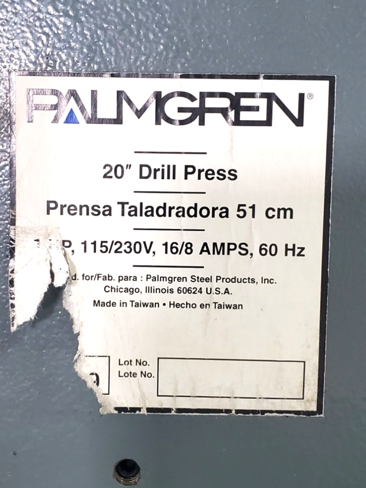 Palmgren 80329 20" Drill Press 12-Speed