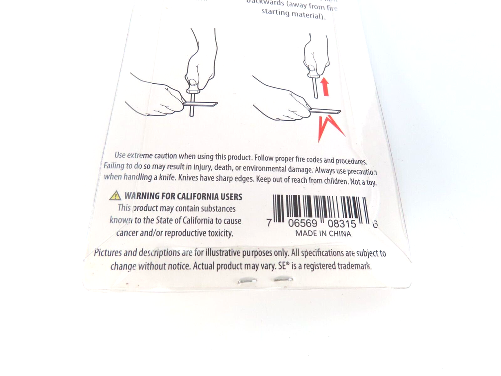 Fire Starter Flint & Striker Survivor Series #FS372 Sealed New