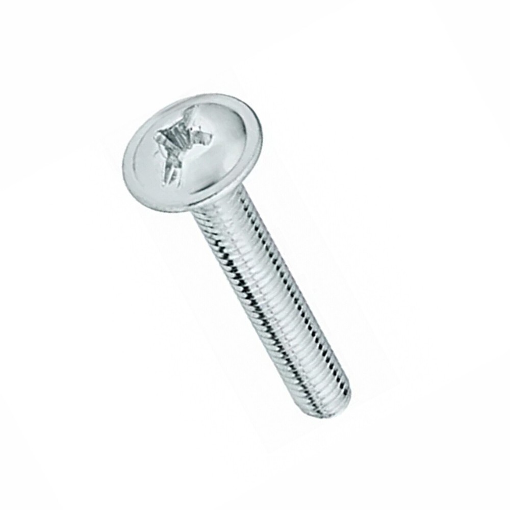 Threaded Screw, Flat head 1" Length Pack of 100 Zinc Plated