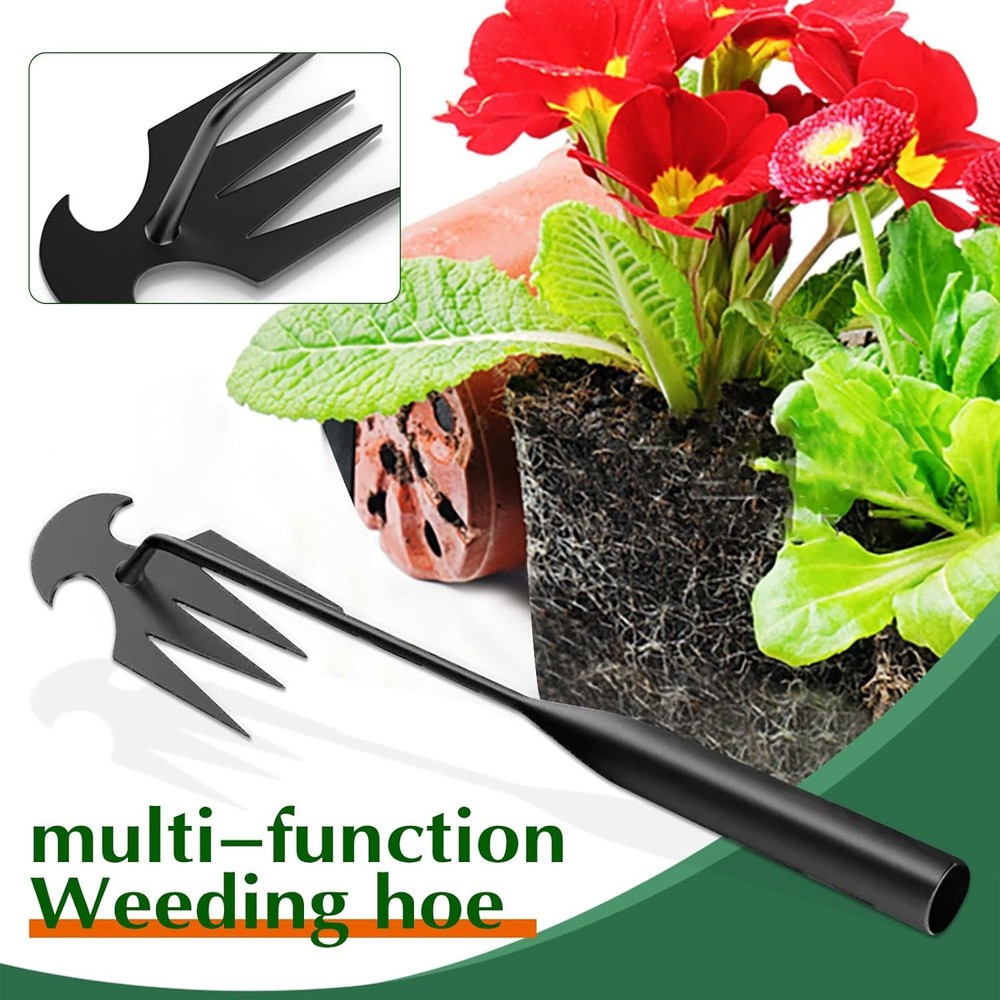 Weed Puller Tool Garden Weed Pulling Tool,Portable Garden Weeding Tool,4 Teeth M