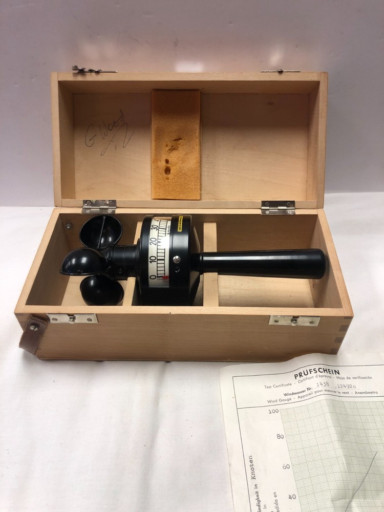 PRUFSCHEIN1962 WIND VELOCITY METER