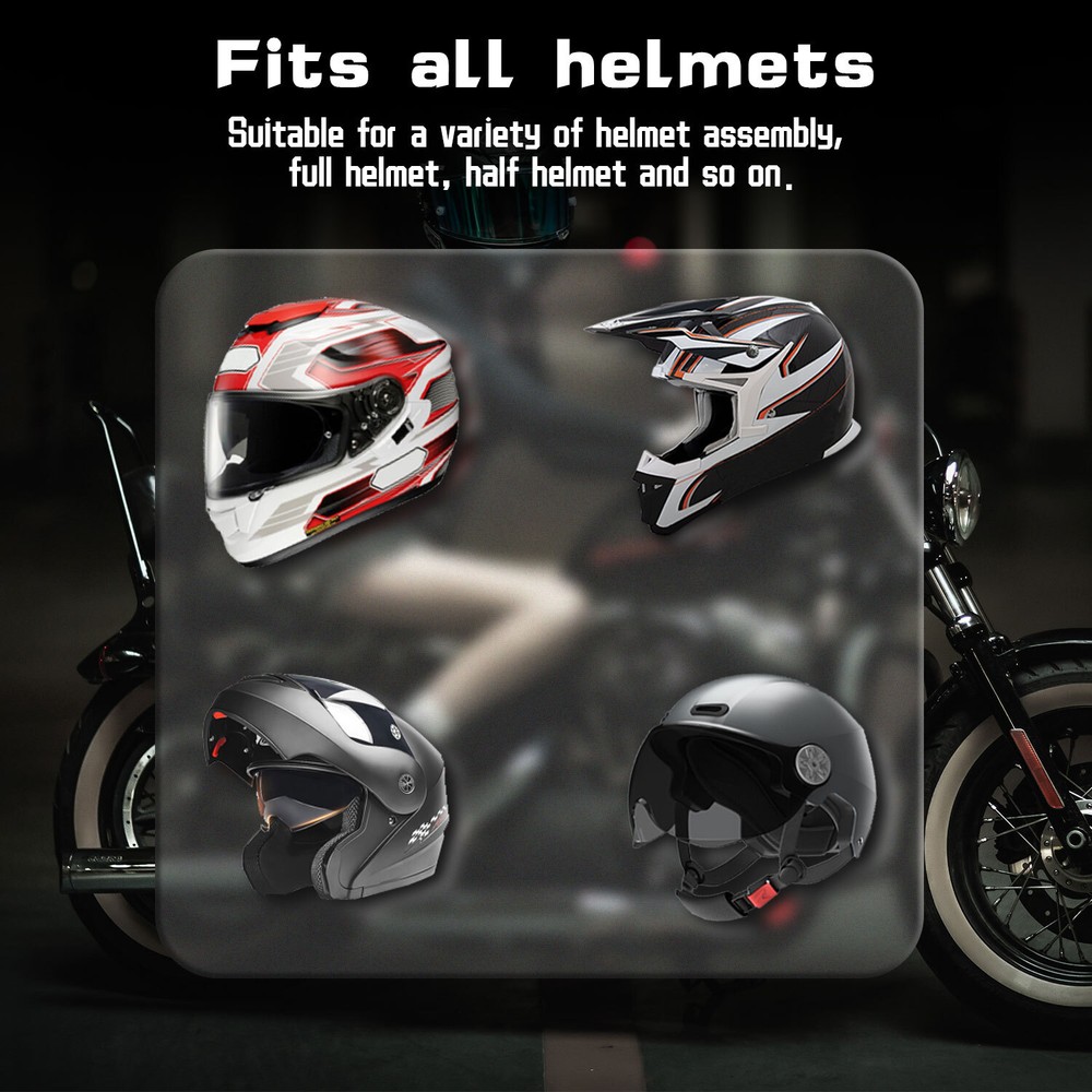 2x M1-S Pro Motorcycle Intercom 2000m 8 Riders Bluetooth Helmet Headset + Mic