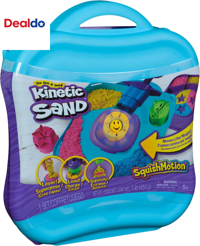 , Squishmotion, Easter Basket Stuffers, Includes 1Lb Moldable Play Sand, Stamper