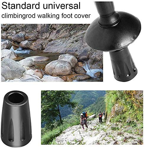 Walking Stick Rubber Tips 16 Pack Hiking Trekking Pole Plain Bottom