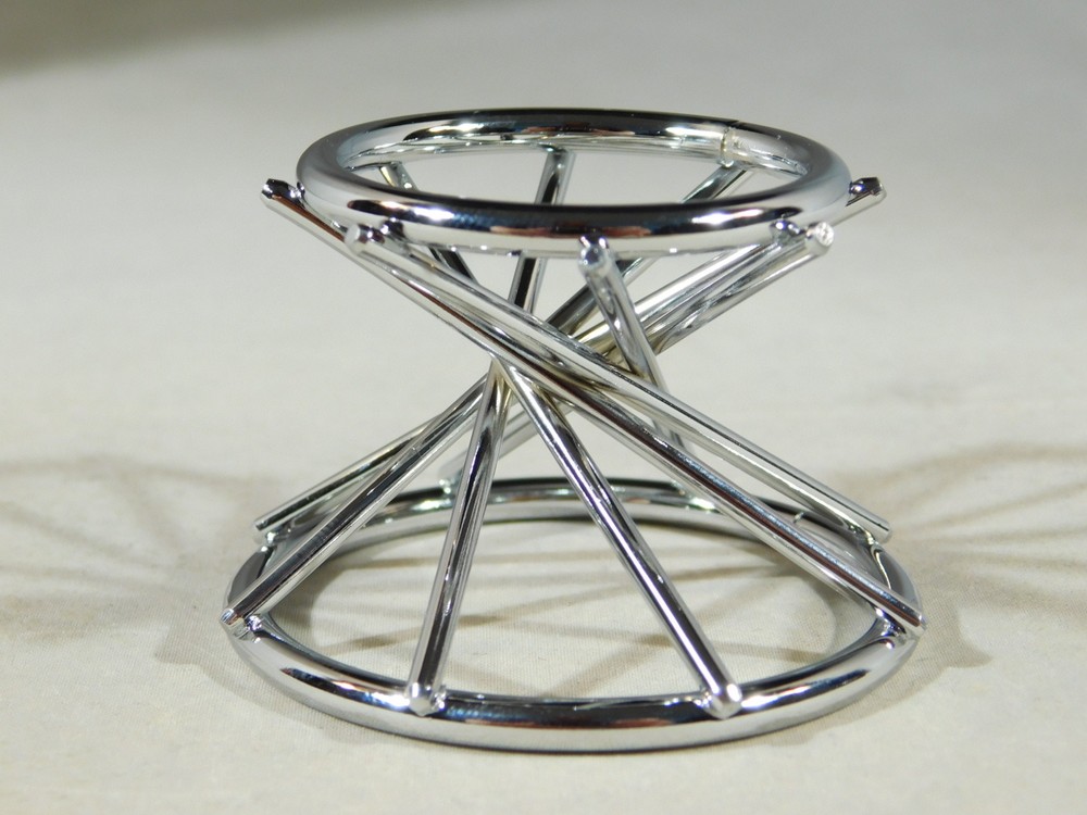 Sphere Display Stand Chrome with SWIRL Design