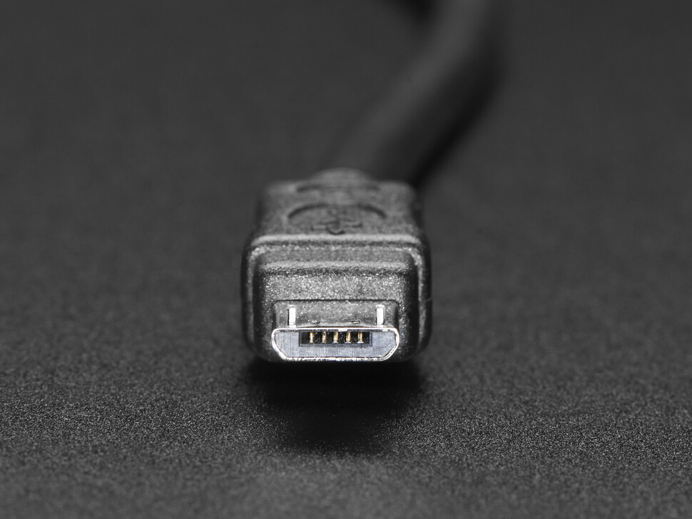 [ Adafruit ] Panel Mount Extension USB Cable - Micro B Male to Micro B Female