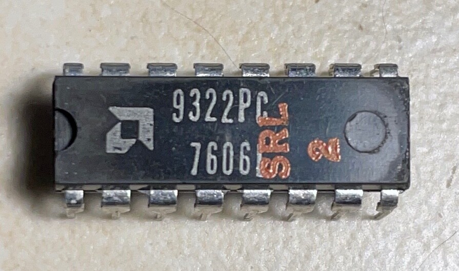 AMD 9322PC Quad 2 Input Multiplexer - NOS